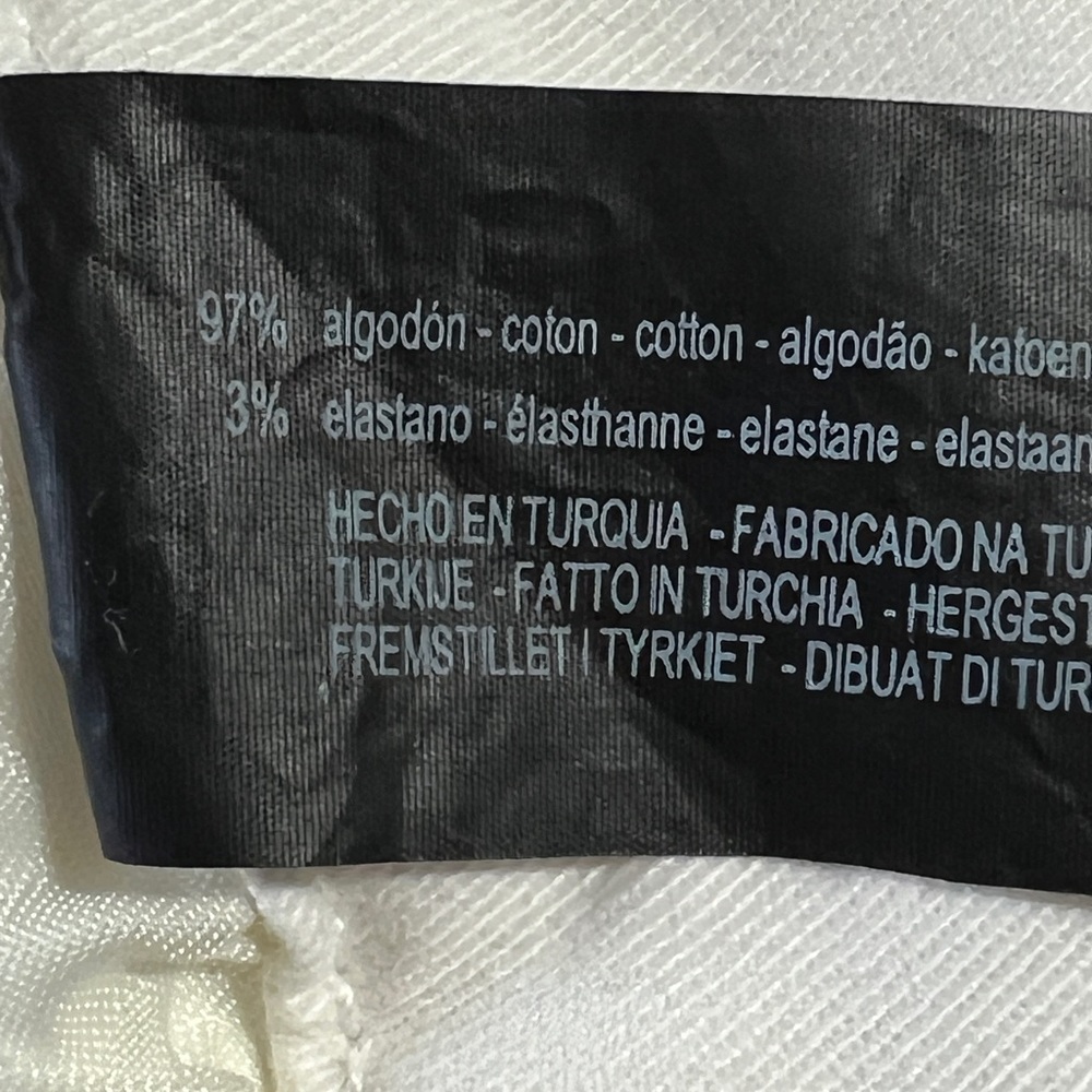 Zara Off White The Fancy Slim Fit High Waist Casual Pants Size: 2 NEW - Picture 12 of 13